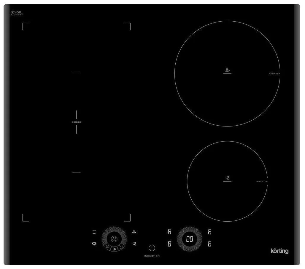 Индукционная варочная панель Korting HIB 64750 B Smart RU, черная